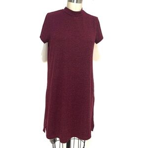 0090 Burgundy Cotton on dress sz M